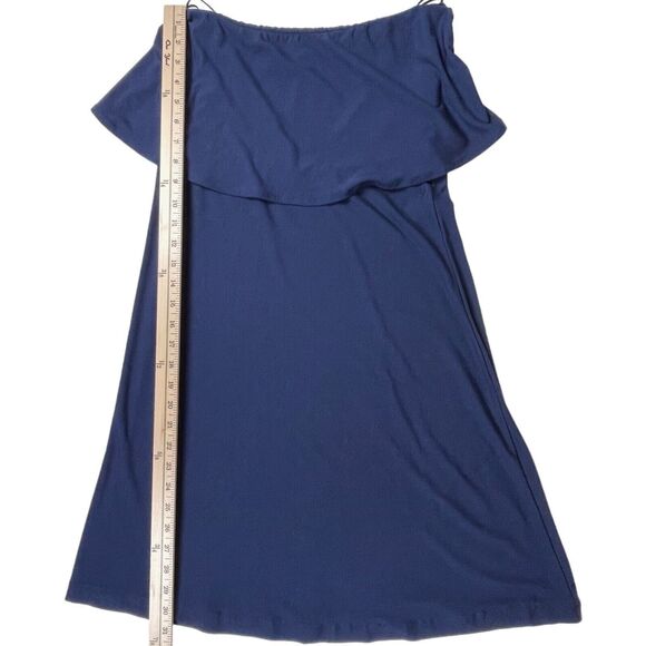 New HELEN JON Kimberly Bandeau Cover-Up Dress Size Medium Blue Resort Cruise - Picture 10 of 14